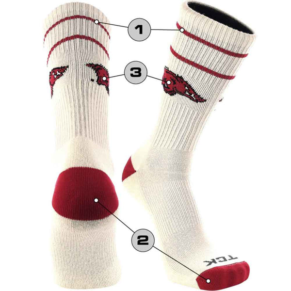 TCK Custom Crew Socks Vintage Thin Stripes
