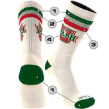 TCK Custom Crew Socks Vintage Triple Bold Stripe