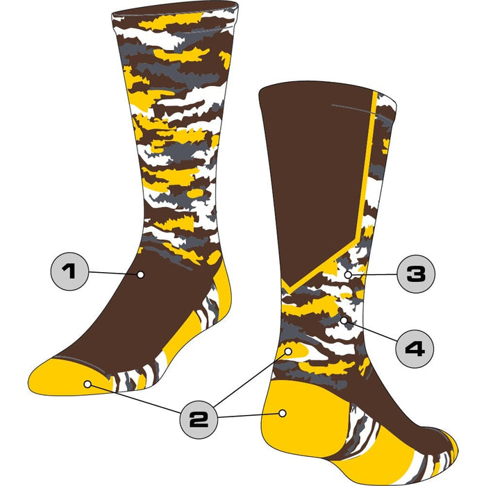 TCK Custom Crew Socks - Woodland Camo