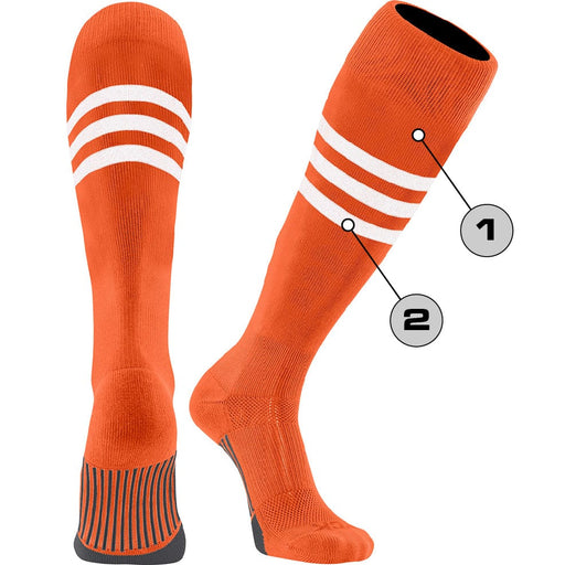 TCK Custom Dugout Striped Baseball Socks - Pattern B