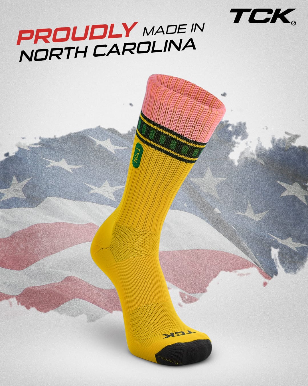 TCK Custom Logo Pencil Crew Socks