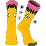 TCK Custom Logo Pencil Crew Socks