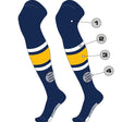 TCK Custom Striped Over the Knee Baseball Socks - Dugout Pattern E