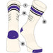 TCK Custom Vintage Crew Socks Triple Stripe Design