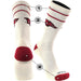 TCK Front/Accents / Large Custom Crew Socks Vintage Thin Stripes