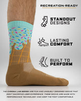 Ice Cream Cone Custom Logo Crew Socks