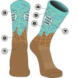 Ice Cream Cone Custom Logo Crew Socks