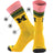TCK Main/Accent 1 / Large Custom Logo Pencil Crew Socks
