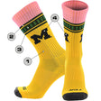 TCK Main/Accent 1 / Large Custom Logo Pencil Crew Socks
