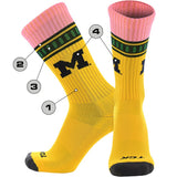 TCK Main/Accent 1 / Large Custom Logo Pencil Crew Socks