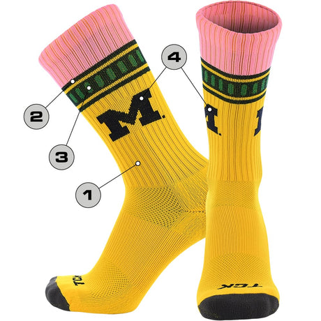 TCK Main/Accent 1 / Large Custom Logo Pencil Crew Socks