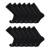 TCK 12 Pairs-Black / X-Large Seamless, Cushioned Crew Socks: Moisture Wicking Work & Sport