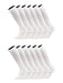 TCK 12 Pairs White / Medium Long Work & Athletic Socks Over the Calf 6-Pack