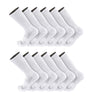 TCK 12 Pairs-White / X-Large Seamless, Cushioned Crew Socks: Moisture Wicking Work & Sport