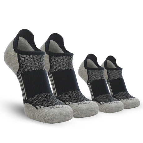 TCK 2 Pairs Black/Grey / Medium The Tour Golf Socks for Men and Women's No Show