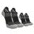 TCK 2 Pairs Black/Heather Grey / Large Tour No Show Golf & Running Socks