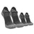 TCK 2 Pairs Graphite/Heather Grey / Large Tour No Show Golf & Running Socks
