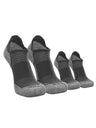 TCK 2 Pairs Graphite/Heather Grey / Large Tour No Show Golf & Running Socks