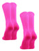 TCK 2 Pairs-Hot Pink / Large Prosport Crew Socks - Team Colored Crew Socks For All Sports
