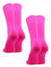 TCK 2 Pairs-Hot Pink / Small Prosport Crew Socks - Team Colored Crew Socks For All Sports