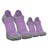 TCK 2 Pairs Lavender/Heather Grey / Large Tour No Show Golf & Running Socks