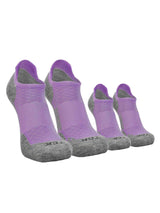 TCK 2 Pairs Lavender/Heather Grey / Large Tour No Show Golf & Running Socks