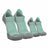 TCK 2 Pairs Mint/Heather Grey / Large Tour No Show Golf & Running Socks