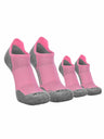 TCK 2 Pairs Pink/Heather Grey / Large Tour No Show Golf & Running Socks