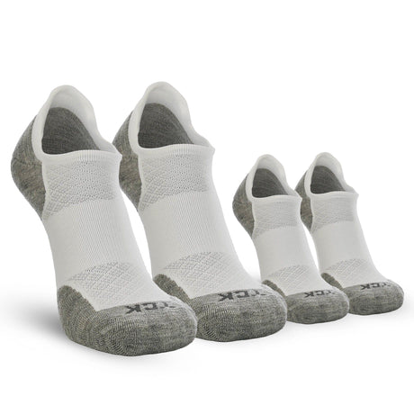 TCK 2 Pairs White/Grey / Medium The Tour Golf Socks for Men and Women's No Show