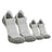 TCK 2 Pairs White/Heather Grey / Large Tour No Show Golf & Running Socks