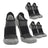 TCK 3 Pairs Black/Grey / Large TCK Low Cut Merino Wool Golf Socks Performance Blend