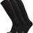 TCK 3 Pairs Black / Medium Long Work & Athletic Socks Over the Calf 6-Pack