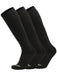 TCK 3 Pairs Black / Medium Long Work & Athletic Socks Over the Calf 6-Pack