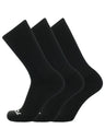 TCK 3 Pairs-Black / Medium Seamless, Cushioned Crew Socks: Moisture Wicking Work & Sport
