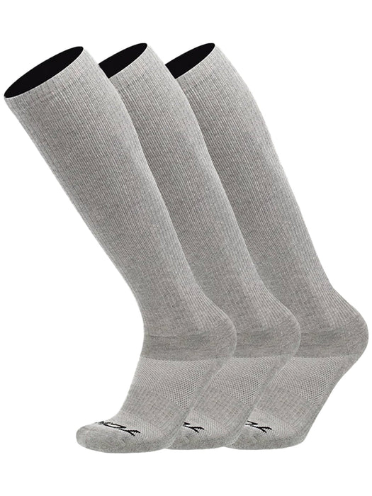 TCK 3 Pairs Grey / Medium Long Work & Athletic Socks Over the Calf 6-Pack