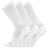 TCK 3 Pairs-White / Large Seamless, Cushioned Crew Socks: Moisture Wicking Work & Sport