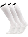 TCK 3 Pairs White / Medium Long Work & Athletic Socks Over the Calf 6-Pack