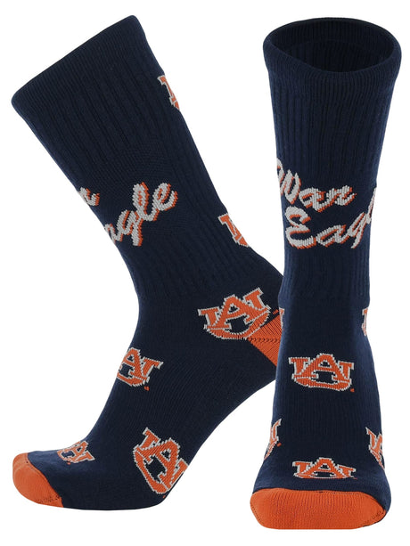 TCK Auburn Navy/Orange / Large Auburn Tigers Mayhem Crew Socks