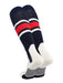 TCK Baseball Stirrup Socks with Stripes Pattern E