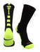 TCK Black/Electric Green / Large Lacrosse Socks Midline Logo Crew