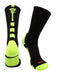 TCK Black/Electric Green / Medium Lacrosse Socks Midline Logo Crew