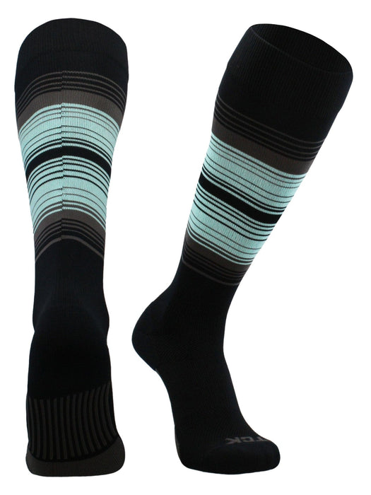 TCK Black/Graphite/Mint Green / X-Large Dugout Socks For Baseball and Softball