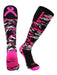 TCK Black/Hot Pink / Large Breast Cancer Awarness Socks Pink Camo Over The Calf