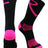 TCK Black/Hot Pink / Large Pink Ribbon Awareness Socks Crew Length