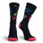 TCK Black/Hot Pink / Small After-Glow Graffiti Neon Baseball Crew Socks
