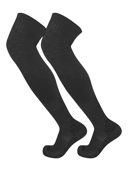 TCK Black / Large (9-12 Shoe Size) High Performance Long Sports Socks