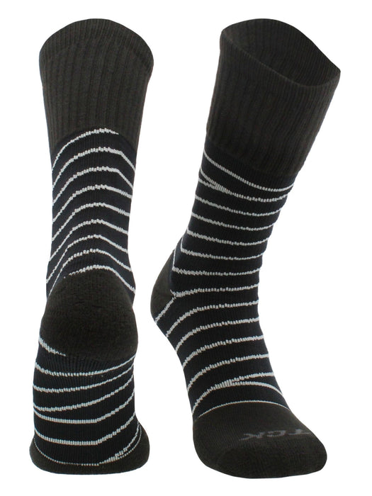 TCK Black / Large Ankle Support Tape Socks For Football, Basketball, & Volleyball