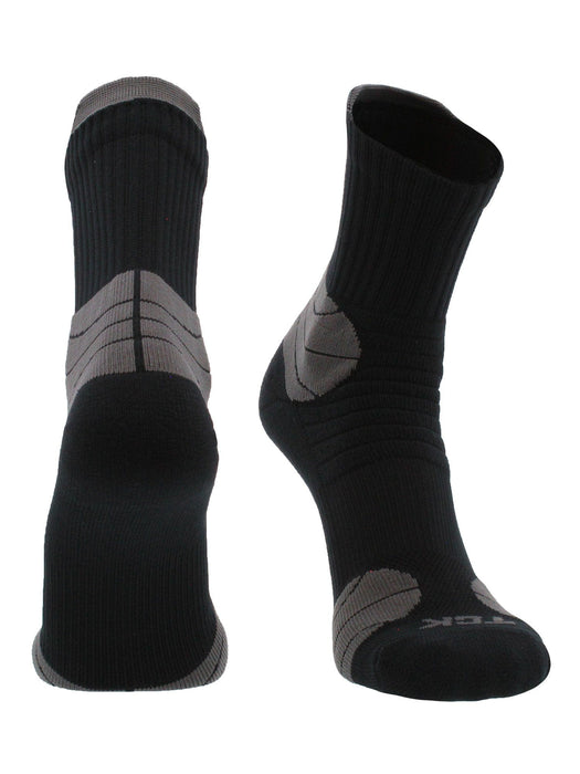 TCK Black / Large Basketball Half Crew Socks Crossover Multisport