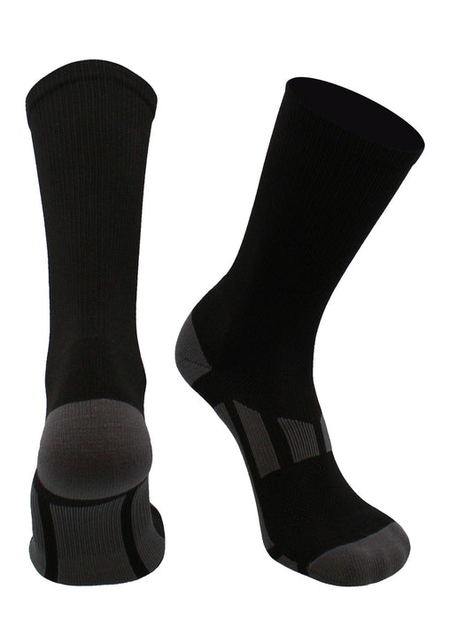 TCK Black / Large Elite Performance Sports Socks 2.0 Crew Length