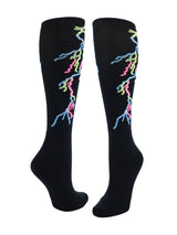 TCK Black / Large Lightning Bolt Tube Socks